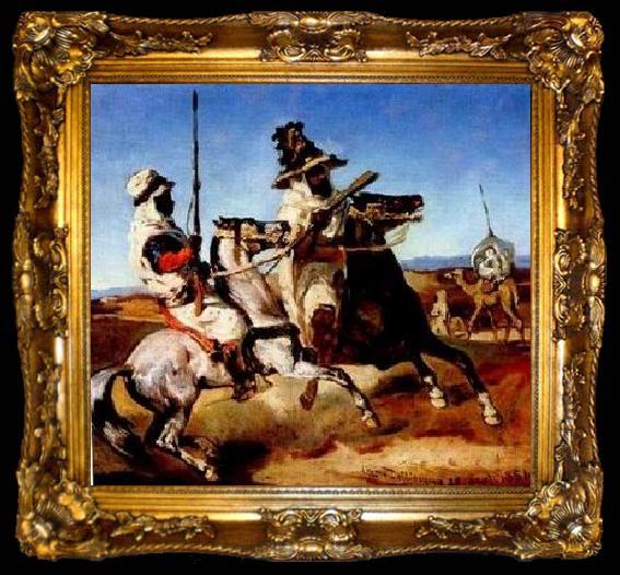 framed  unknow artist Arab or Arabic people and life. Orientalism oil paintings  288, ta009-2